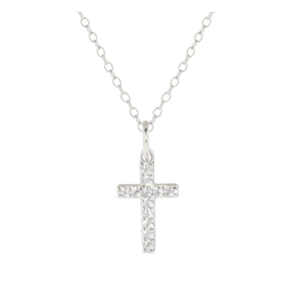 925 Sterling Silver Pendant and Earrings Cross set